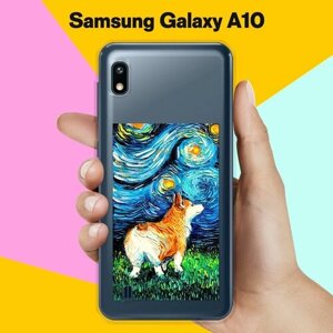 Силиконовый чехол на Samsung Galaxy A10 Ван Гог Корги / для Самсунг Галакси А10