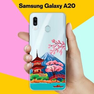 Силиконовый чехол на Samsung Galaxy A20 Вулкан / для Самсунг Галакси А20