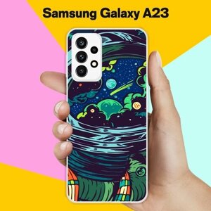 Силиконовый чехол на Samsung Galaxy A23 Астронавт 60 / для Самсунг Галакси А23 5 Джи