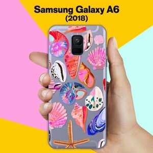 Силиконовый чехол на Samsung Galaxy A6 (2018) Ракушки / для Самсунг Галакси А6 2018