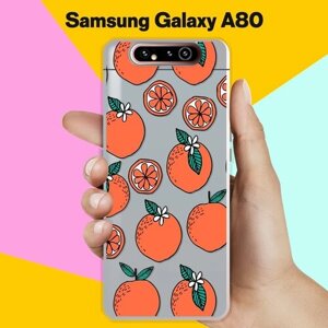 Силиконовый чехол на Samsung Galaxy A80 Апельсины / для Самсунг Галакси А80