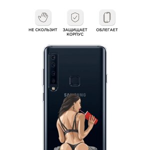 Силиконовый чехол на Samsung Galaxy A9 2018 / Самсунг Галакси A9 "Сочные булочки", прозрачный