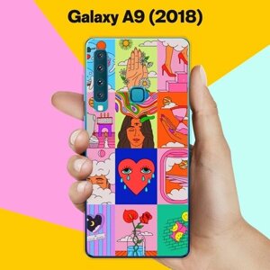 Силиконовый чехол на Samsung Galaxy A9 (2018) Узор 5 / для Самсунг Галакси А9 2018