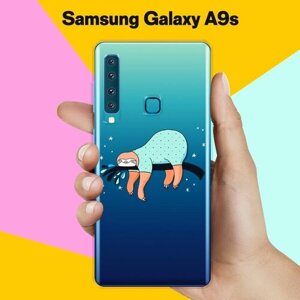 Силиконовый чехол на Samsung Galaxy A9s Ленивец спит / для Самсунг Галакси А9с