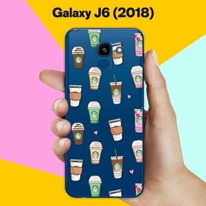 Силиконовый чехол на Samsung Galaxy J6 (2018) Кофе / для Самсунг Галакси Джей 6 2018