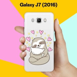 Силиконовый чехол на Samsung Galaxy J7 (2016) Сон ленивца / для Самсунг Галакси Джей 7 (2016)