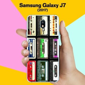 Силиконовый чехол на Samsung Galaxy J7 (2017) Кассеты / для Самсунг Галакси Джей 7 2017