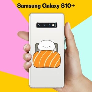 Силиконовый чехол на Samsung Galaxy S10+ Суши спит / для Самсунг Галакси С10 Плюс
