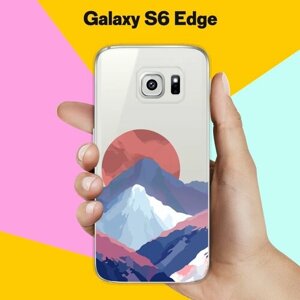 Силиконовый чехол на Samsung Galaxy S6 Edge Горы / для Самсунг Галакси С6 Эдж