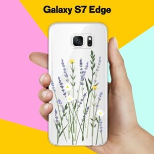 Силиконовый чехол на Samsung Galaxy S7 Edge Лаванда / для Самсунг Галакси С7 Едж