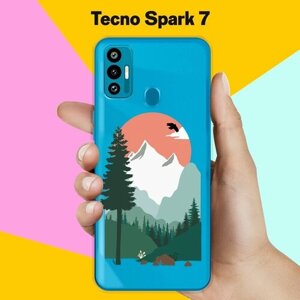 Силиконовый чехол на Tecno Spark 7 Горы / для Техно Спарк 7
