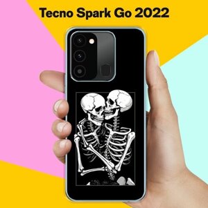 Силиконовый чехол на Tecno Spark Go 2022 Скелеты / для Текно Спарк Го (2022)