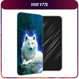 Силиконовый чехол на Vivo Y77e / Виво Y77e "Белоснежный волк"