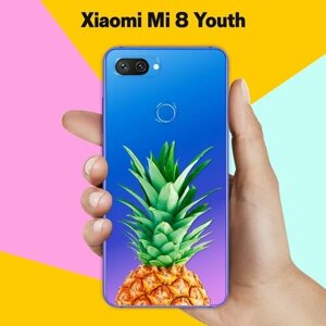 Силиконовый чехол на Xiaomi Mi 8 Youth Ананас / для Сяоми Ми 8 Юф