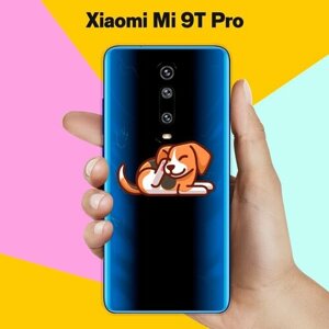 Силиконовый чехол на Xiaomi Mi 9T Pro Бигль с лапой / для Сяоми Ми 9Т Про