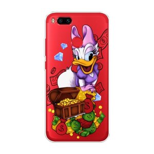 Силиконовый чехол на Xiaomi Mi A1/5X / Сяоми Mi A1/5X "Rich Daisy Duck", прозрачный