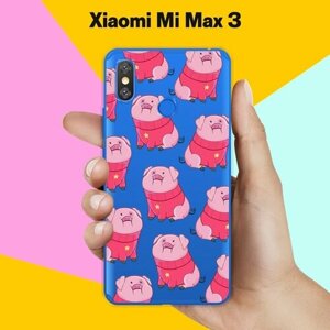 Силиконовый чехол на Xiaomi Mi Max 3 Поросята / для Сяоми Ми Макс 3