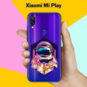Силиконовый чехол на Xiaomi Mi Play Астронавт с пончиком / для Сяоми Ми Плей