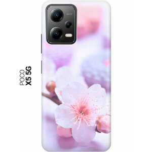 Силиконовый чехол на Xiaomi Poco X5 5G / Сяоми Поко Х5 5Г с рисунком "Цветок вишни"