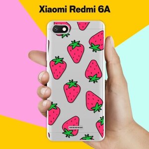 Силиконовый чехол на Xiaomi Redmi 6A Клубника / для Сяоми Редми 6А