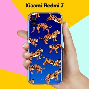 Силиконовый чехол на Xiaomi Redmi 7 Тигры / для Сяоми Редми 7