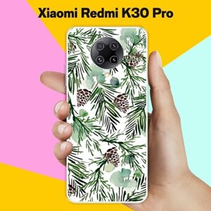 Силиконовый чехол на Xiaomi Redmi K30 Pro Шишки на елке / для Сяоми Редми К 30 Про