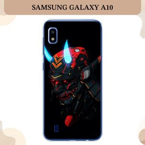 Силиконовый чехол "Неоновый самурай" на Samsung Galaxy A10 / Самсунг Галакси А10