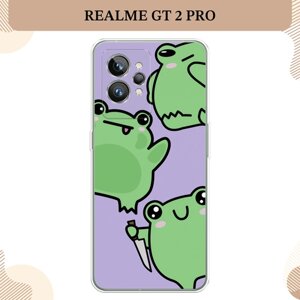 Силиконовый чехол "Опасные лягушата" на Realme GT 2 Pro / Реалми GT 2 Про