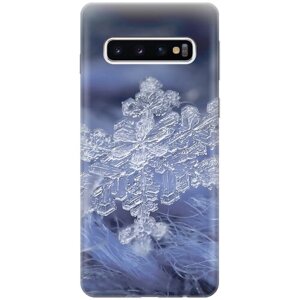 Силиконовый чехол Снежинка на Samsung Galaxy S10 / Самсунг С10