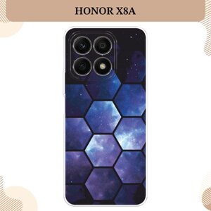 Силиконовый чехол "Соты космос" на Honor X8A / Хонор X8A