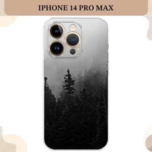 Силиконовый чехол "Туманный лес" на Apple iPhone 14 Pro Max / Айфон 14 Про Макс