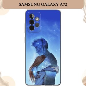 Силиконовый чехол "Влюбленная пара небо" на Samsung Galaxy A72 / Самсунг Галакси А72