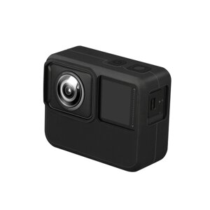 Силиконовый противоударный чехол MyPads Antiurto для экшн-камеры insta360 ONE R RS ультра-тонкий из мягкого качественного силикона черный