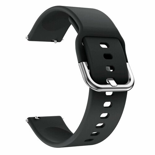 Силиконовый ремешок 20 мм для Samsung Galaxy Watch Active / Galaxy Watch Active2 - черный