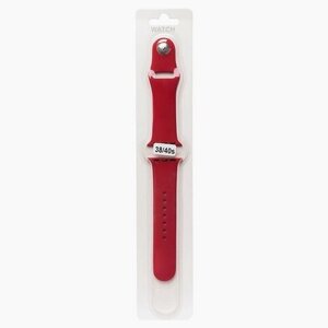 Силиконовый ремешок для Apple Watch (Эпл Вотч) 38/40/41мм / Эластичный спортивный браслет для умных смарт-часов / размер браслета L , красный (L)