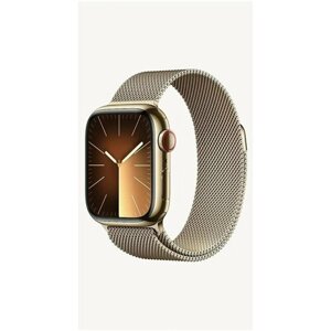 Смарт-часы Apple Watch Series 9 41mm GPS+LTE Stainless Steel Gold Milanese Loop