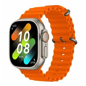 Смарт часы HK8 PRO MAX Smart Watch 2023 Умные часы IOS Android экран AMOLED оранжевые
