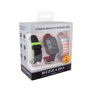 Смарт-часы Rekam Bizzaro F630 1.3" OLED корп. черный/серебристый рем. черный разм. брасл: L (2202000010)