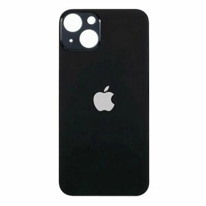 Стекло задней крышки для Apple iPhone 13 Mini (широкий вырез под камеру), черный