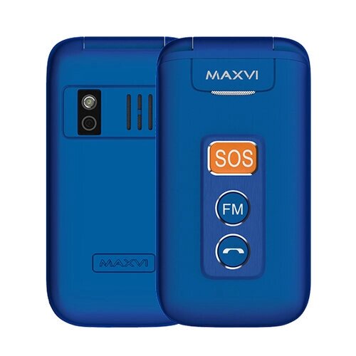 Телефон MAXVI E5, 2 SIM, синий