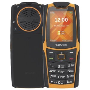 Телефон teXet TM-521R, 2 SIM, черно-оранжевый