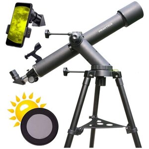 Телескоп Praktica Deneb 72/800, с солнечным фильтром, адаптер для смартфона, LED искатель