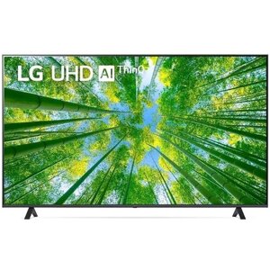 Телевизор LG 75 LED, UHD, smart TV (webos), звук (20 вт (2x10 вт, 2xhdmi, 1xusb, RJ-45 металлический серый, 75UQ80006LB