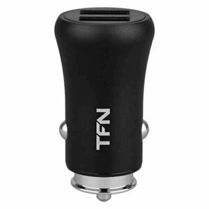 TFN Автомобильное зарядное устройство RAPID 2xUSB, 24Вт, 4.8A, Smart IC black (Черный)