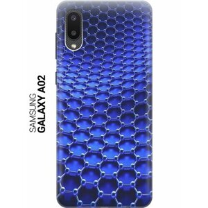 Ультратонкий силиконовый чехол-накладка для Samsung Galaxy A02 с принтом "Молекулярная цепь"