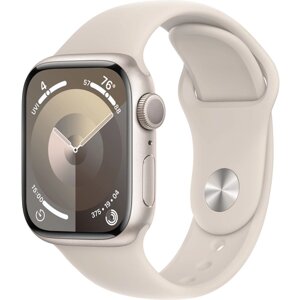 Умные часы Apple Watch Series 9 41 мм Aluminium Case GPS, starlight Sport Band, M/L