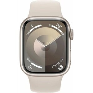 Умные часы Apple Watch Series 9 41 мм Starlight Aluminum Case with Starlight Sport Band, размер S/M