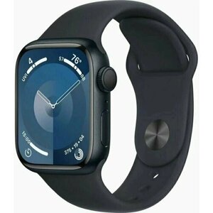 Умные часы Apple Watch Series 9 45 мм Aluminium Case GPS, midnight Sport Band размер ремешка M/L