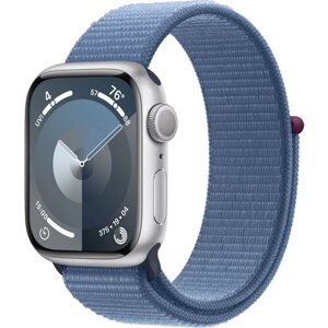 Умные часы Apple Watch Series 9 45 мм Aluminium Case GPS, Silver/Winter Blue Sport Loop