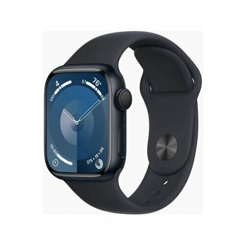 Умные часы Apple Watch Series 9 GPS 41 мм Aluminium Case with Sport Band (MR8X3) M/L, midnight